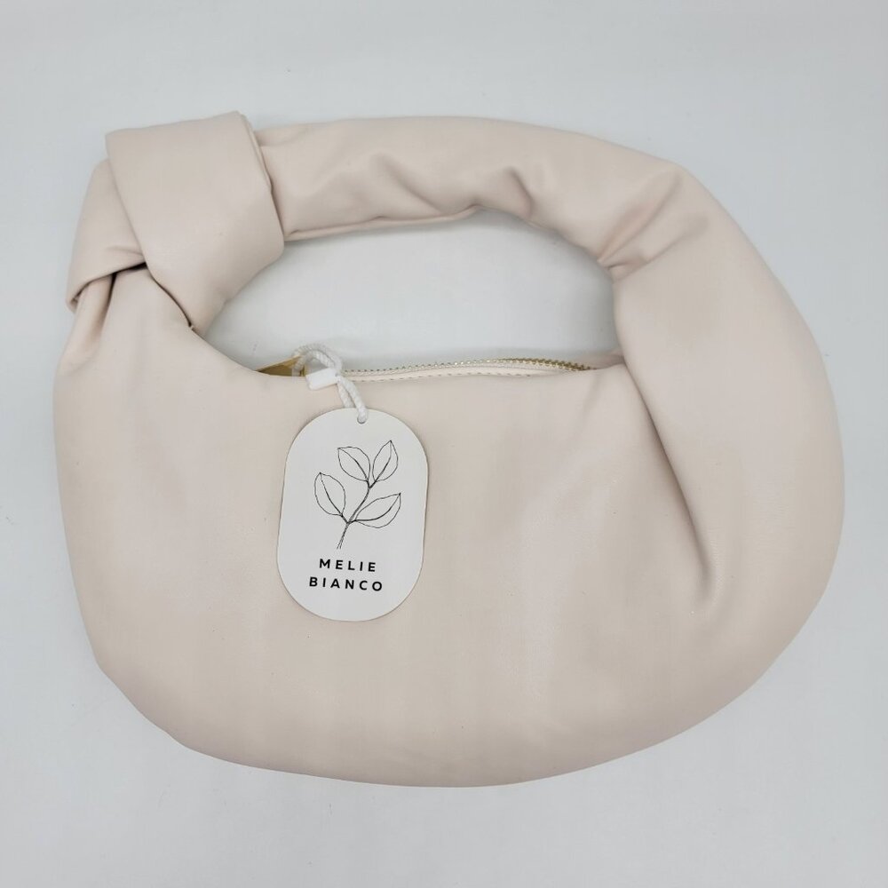 Anthropologie Melie Bianco Brigitte Woven Knot Satchel Bag Cream Color NWT‎ FLAW